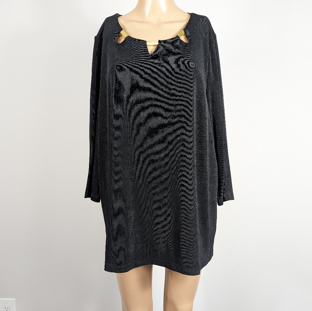 Chico's travelers hardware trimmed tunic top size 3/XL